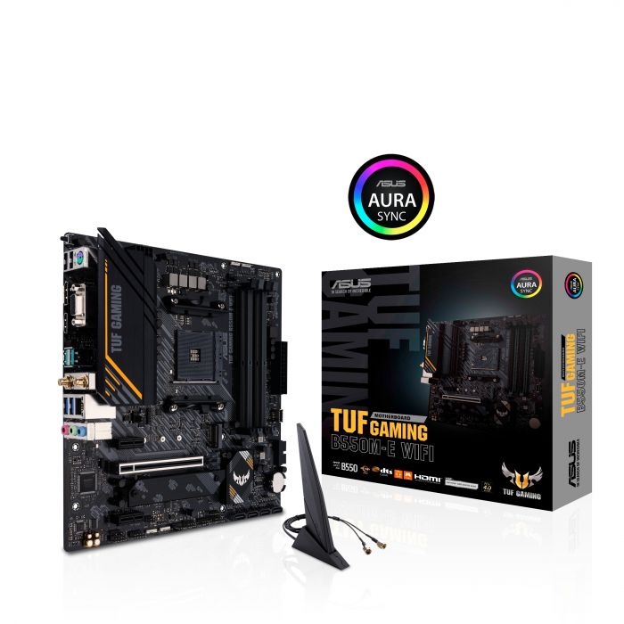 Материнcька плата ASUS TUF_GAMING_B550M-E_WIFI sAM4 B550 4xDDR4 M.2 HDMI-DP Wi-Fi!!!BT mATX