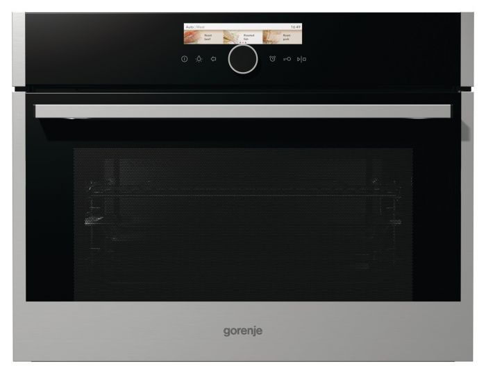 Духовка Gorenje BCM598S18X/компактна з функц м/хв.пічки/ 50 л/сенс.програм/ електрон.упр/гриль/нержав.