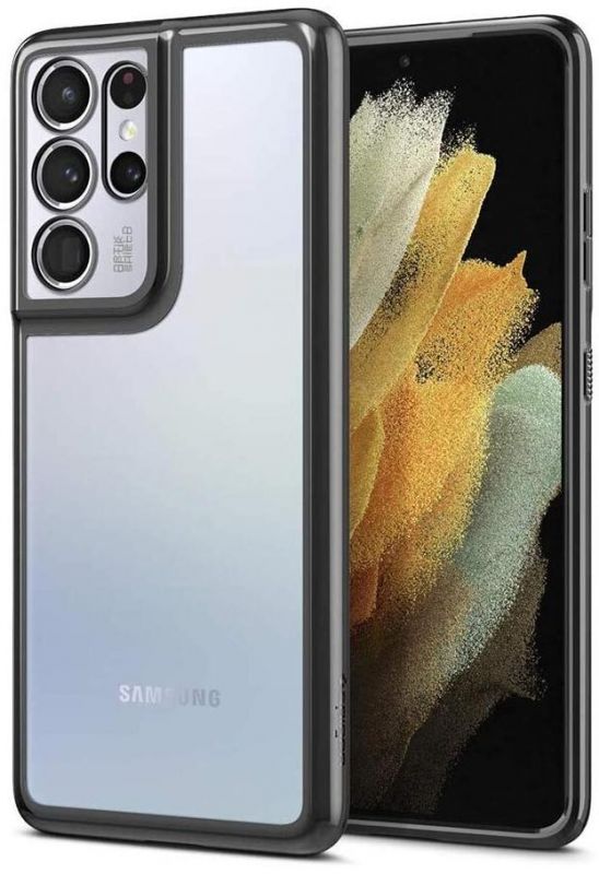 Чохол Spigen для Samsung Galaxy S21 Ultra Optik Crystal, Chrome Gray