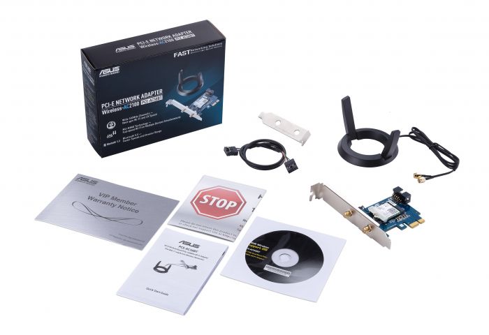 WiFi-адаптер ASUS PCE-AC58BT AC2100 Bluetooth 5.0 PCI Express MU-MIMO