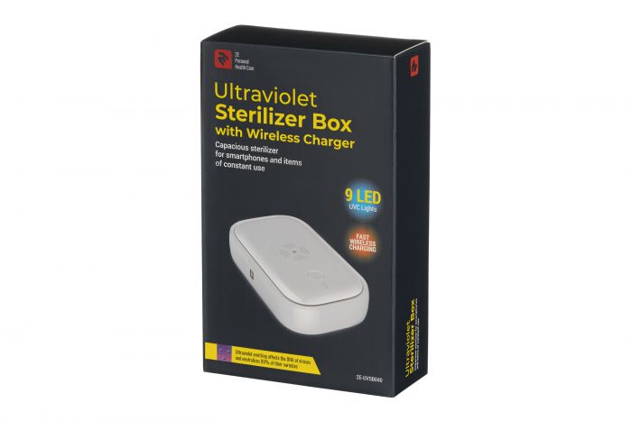 Ультрафіолетовий стерилізатор з безпровідною зарядкою 2E UVSB040, Qi
