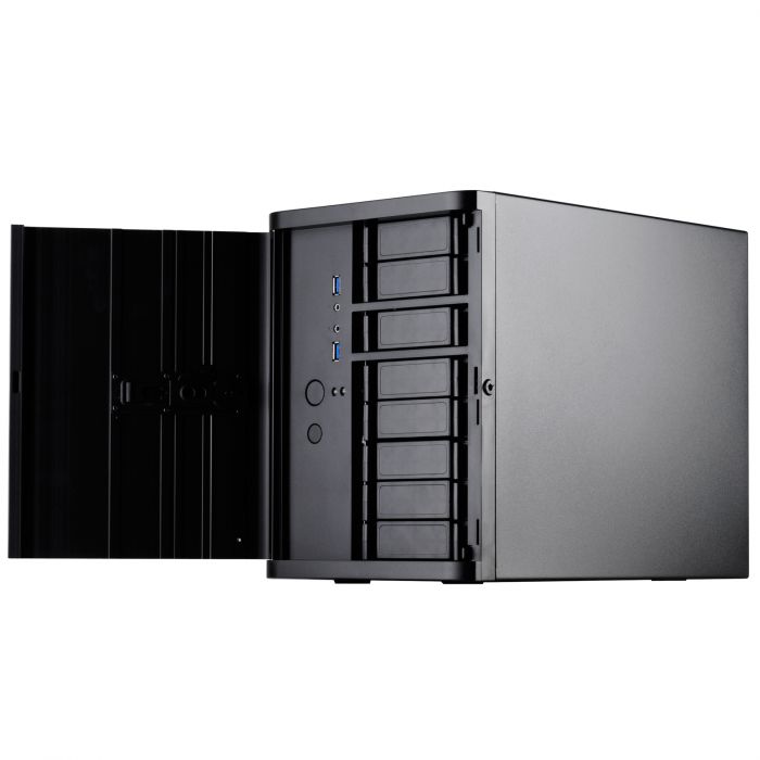 Корпус SilverStone SST-DS380,Mini-DTX, Mini-ITX,USB 3.0 x 2 ,HDDx8,SSDx4,Kensington lock, SFX, без БЖ,чорний