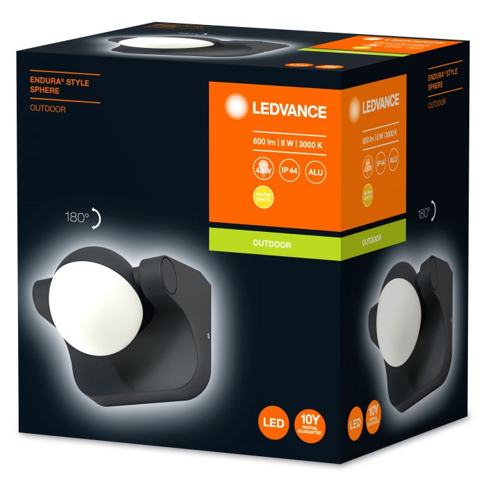 Фасадный світильник LEDVANCE ENDURA STYLE SPHERE 8w (600Lm) 3000K