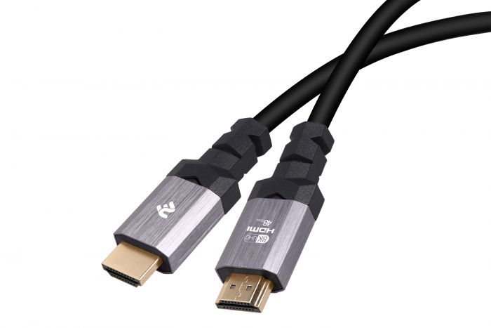 Кабель 2Е HDMI 2.1 (AM/AM), 4K/120Hz or 8K/60Hz, 48Gbps Ultra High Speed, black, 3m