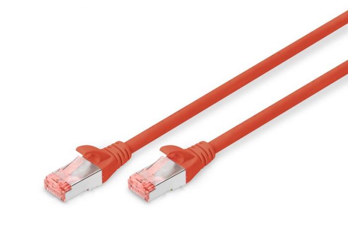 Патч-корд DIGITUS CAT 6 S-FTP, 1м, AWG 27/7, LSZH, червоний