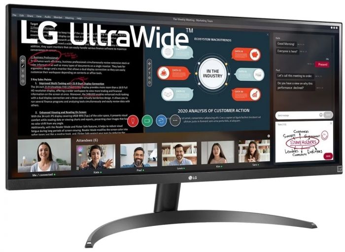 Монітор LG 29" 29WP500-B 2xHDMI, Audio, IPS, 2560x1080, sRGB99%, FreeSync, HDR10