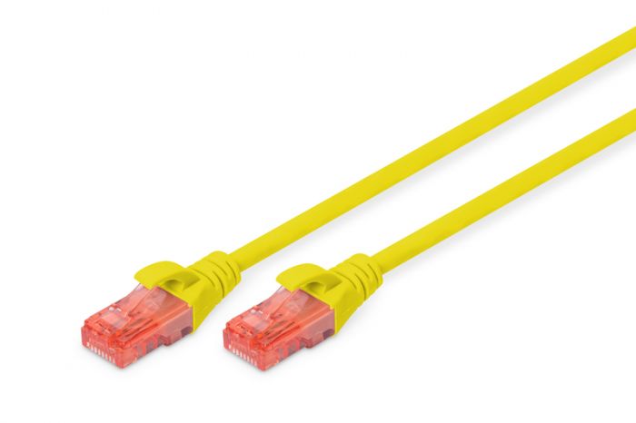 Патч-корд DIGITUS CAT 6 UTP, 1м, AWG 26/7, Cu, LSZH, жовтий