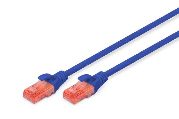 Патч-корд DIGITUS CAT 6 UTP, 0.5м, AWG 26/7, Cu, LSZH, синій