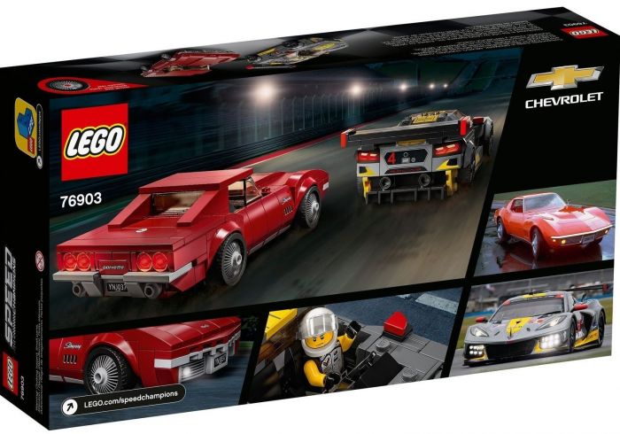 Конструктор LEGO Speed Champions Chevrolet Corvette C8.R Race Car and 1968 Chevrolet Corvette 76903