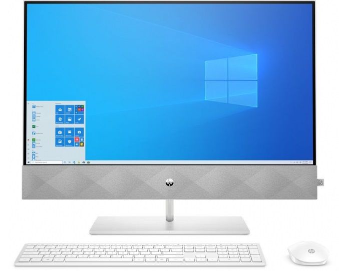 Персональний комп'ютер-моноблок HP Pavilion 27UHD IPS AG/Intel i5-10400T/16/512F+1000/NVD350-4/kbm/DOS/White