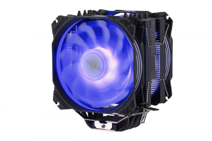 Процесорний кулер 2E GAMING AIR COOL (AC120D6) ARGB, 120мм, 2510-4pin,+ 5V 3pin RGB,775,115X,1366,2011,FM1,FM2,AM2,AM2+,AM3,AM3+,AM4,2x120мм,TDP 180W