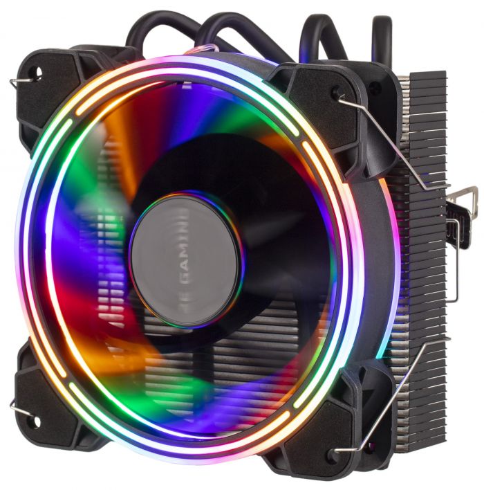 Процесорний кулер 2E GAMING AIR COOL (AC120T4) RGB,775,115X,1366, FM1,FM2,AM2,AM2+,AM3,AM3+,AM4, 120мм, 2510-4 pin, TDP 130W