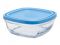 Миска квадратна Lys Carre з синьою кришкою 610 мл (14 см)