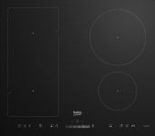 Варильна поверхня склокерамічна Beko HII64500UFT - індукція/60см/4конф/1 розш/слайдер/чорний
