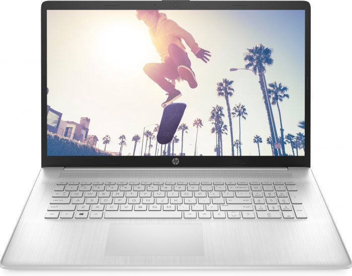 Ноутбук HP 17-cp0008ua 17.3" FHD IPS AG, AMD R5-5500U, 16GB, F512GB, UMA, DOS, сріблястий