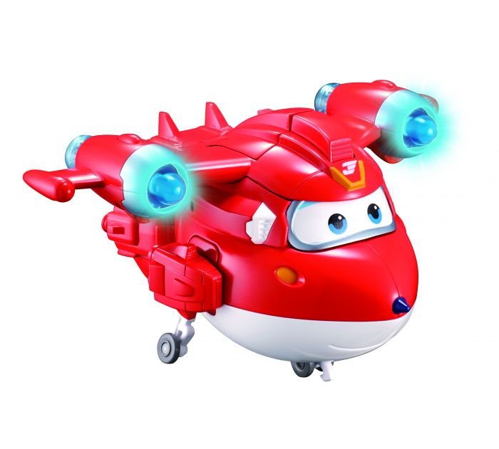 Ігрова фігурка-трансформер Super Wings Supercharge Lights&Sounds Jett, Джетт, світло, звук