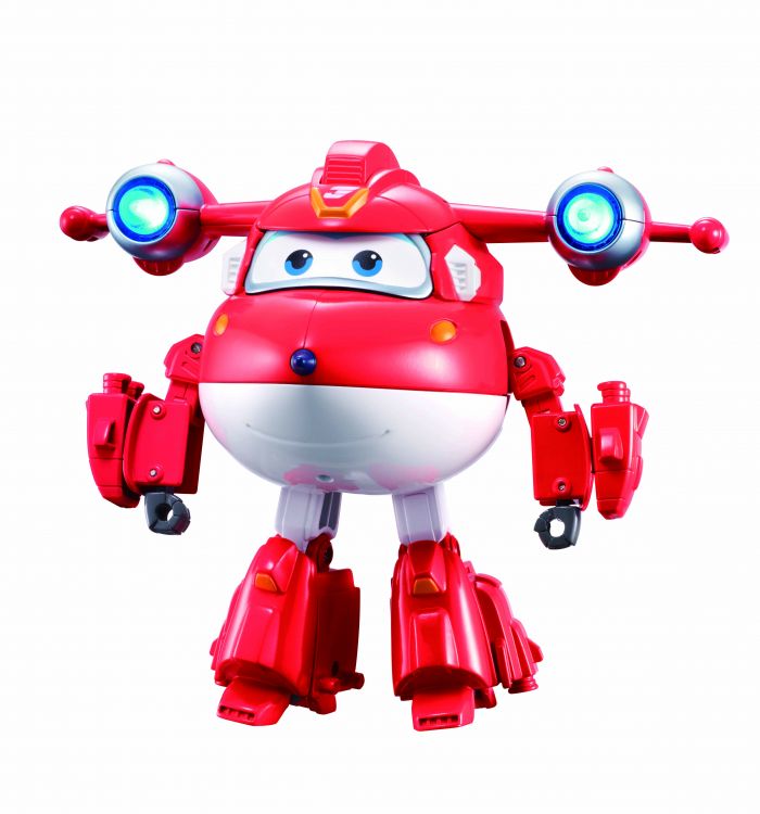 Ігрова фігурка-трансформер Super Wings Supercharge Lights&Sounds Jett, Джетт, світло, звук