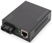 Медіа конвертор DIGITUS Gigabit PoE+, RJ45/SС MM 0.5km, 802.3at, 30W, incl. PSU