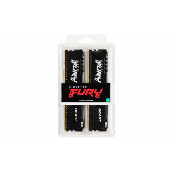 Пам'ять ПК Kingston DDR4 32GB KIT (16GBx2) 2666 FURY Beast