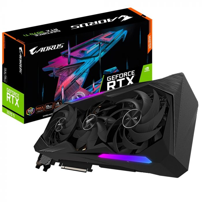 Відеокарта GIGABYTE GeForce RTX3070 Ti 8GB GDDR6 AORUS MASTER LHR