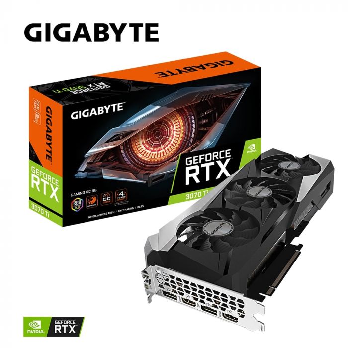 Відеокарта GIGABYTE GeForce RTX3070 Ti 8GB GDDR6 GAMING OC LHR