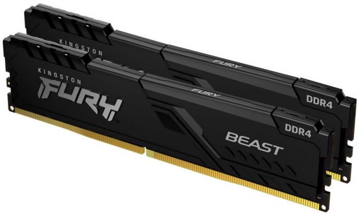 Пам'ять ПК Kingston DDR4 16GB KIT (8GBx2) 2666 FURY Beast