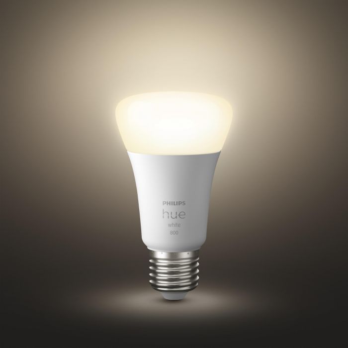 Лампа Philips Hue E27, 9W(60Вт), 2700K, White, ZigBee, Bluetooth, розумна, димування