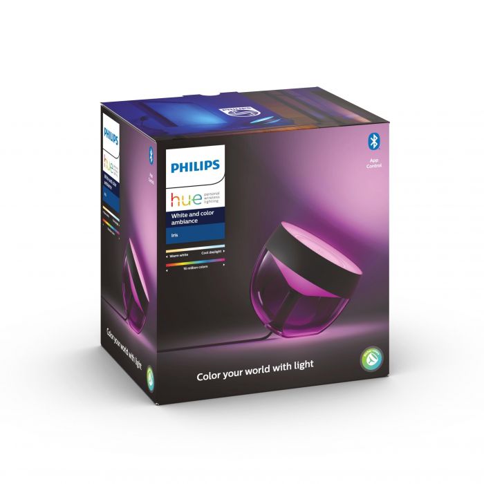 Настільний світильник Philips Hue Iris, 2000K-6500K, RGB, ZigBee, Bluetooth, розумний, димування, чорний