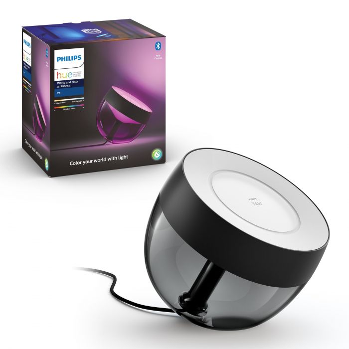 Настільний світильник Philips Hue Iris, 2000K-6500K, RGB, ZigBee, Bluetooth, розумний, димування, чорний