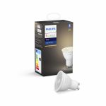Лампа Philips Hue GU10, 5.2W(57Вт), 2700K, White, ZigBee, Bluetooth, розумна, димування