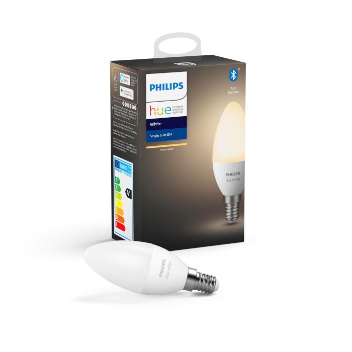 Лампа Philips Hue E14, 5.5W(40Вт), 2700K, White, ZigBee, Bluetooth, розумна, димування