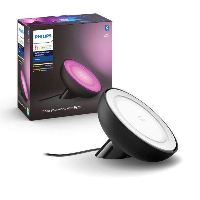 Настільний світильник Philips Hue Bloom, 2000K-6500K, RGB, ZigBee, Bluetooth, розумний, димування, чорний