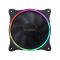 Корпусний вентилятор 2E GAMING (F120OR-ARGB), 120мм, 3+3pin 5V Aura, чорні лопаті,рамка, outer LED
