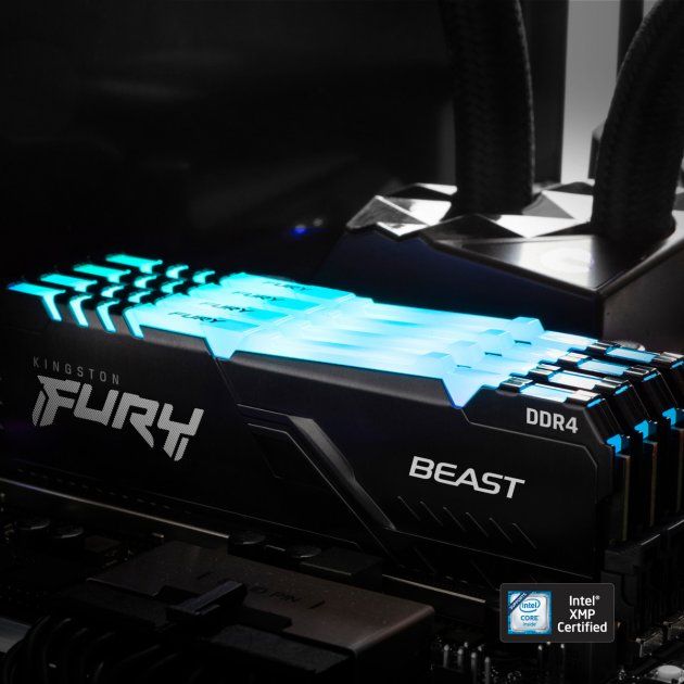 Пам'ять ПК Kingston DDR4 16GB 3200 FURY Beast RGB