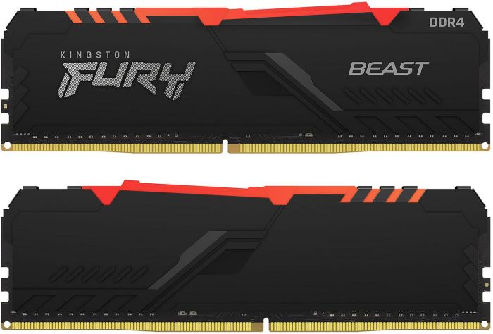 Пам'ять ПК Kingston DDR4 32GB KIT (16GBx2) 3600 FURY Beast RGB