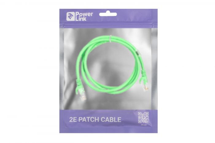 Патч-корд 2E Cat 5e,UTP,RJ45, 26AWG ,7/0.16 Cu, 1.20 m,PVC, Green