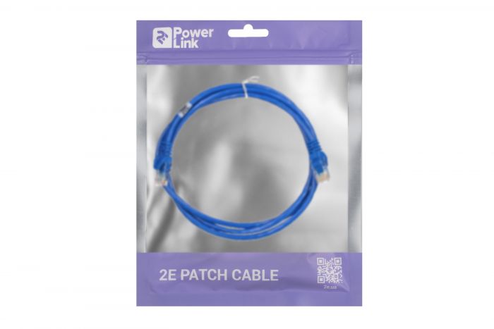 Патч-корд 2E Cat 5e,UTP,RJ45, 26AWG ,7/0.16 Cu, 1.50 m, PVC,Blue