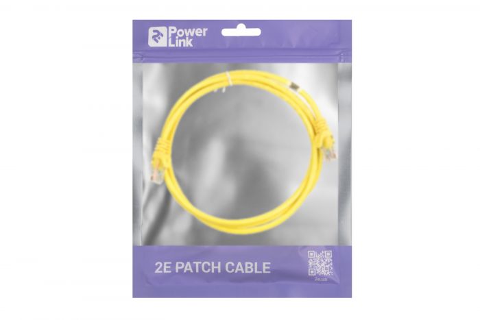 Патч-корд 2E Cat 5e,UTP,RJ45, 26AWG ,7/0.16 Cu, 1.50 m, PVC,Yellow