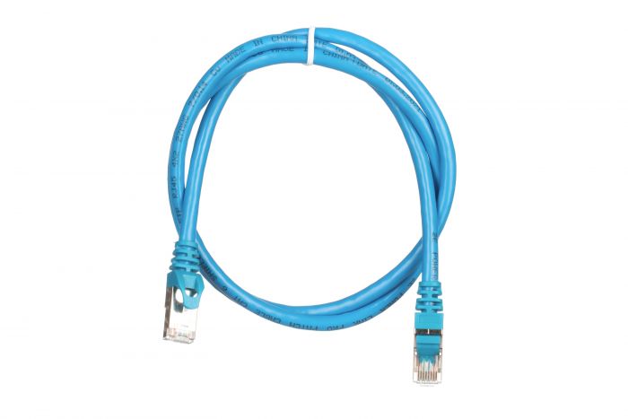 Патч-корд 2E Cat 6,S-FTP екран. фольга з обплетенням, RJ45, 4Х2 27AWG ,7/0.14 Cu, 1.00 m, PVC,Blue