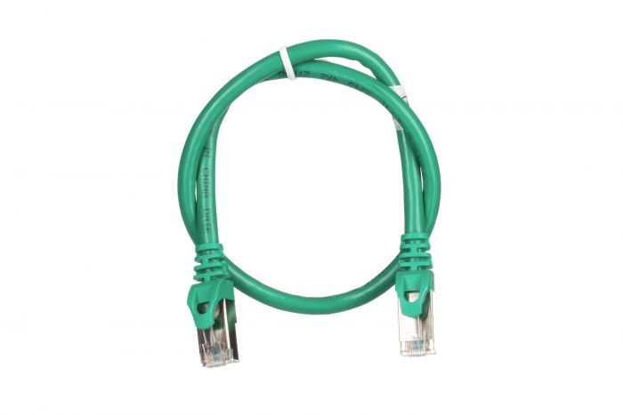 Патч-корд 2E Cat 6,S-FTP екран. фольга з обплетенням,RJ45, 4Х2 27AWG ,7/0.14 Cu, 0.50 m,PVC, Green