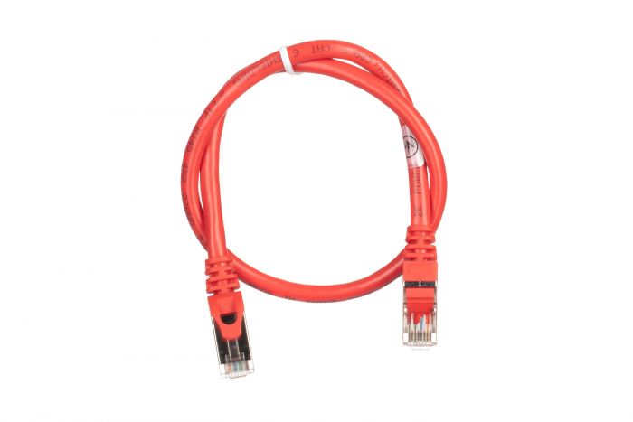 Патч-корд 2E Cat 6,S-FTP екран. фольга з обплетенням, RJ45, 4Х2 27AWG ,7/0.14 Cu, 0.50 m, PVC,Red