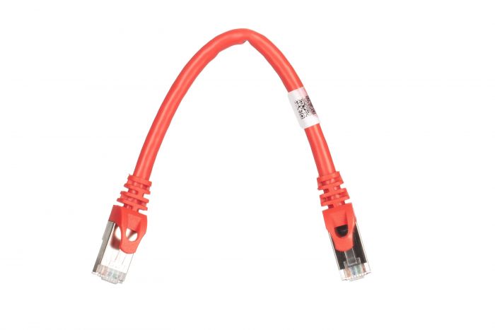 Патч-корд 2E Cat 6,S-FTP екран. фольга з обплетенням, RJ45, 4Х2 27AWG ,7/0.14 Cu, 0.20 m, PVC,Red