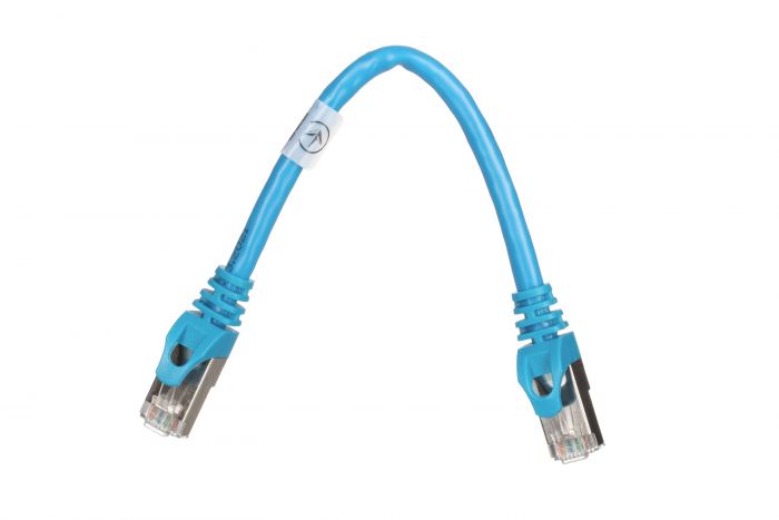 Патч-корд 2E Cat 6,S-FTP екран. фольга з обплетенням, RJ45, 4Х2 27AWG ,7/0.14 Cu, 0.20 m, PVC,Blue