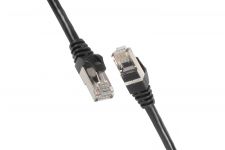 Патч-корд 2E Cat 6,S-FTP екран. фольга з обплетенням, RJ45, 4Х2 27AWG ,7/0.14 Cu, 0.20 m, PVC,Black