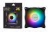 Корпусний вентилятор 2E GAMING (F120IR-ARGB), 120мм, 3+3pin 5V Aura, білі лопаті, чорна рамка, inner LED