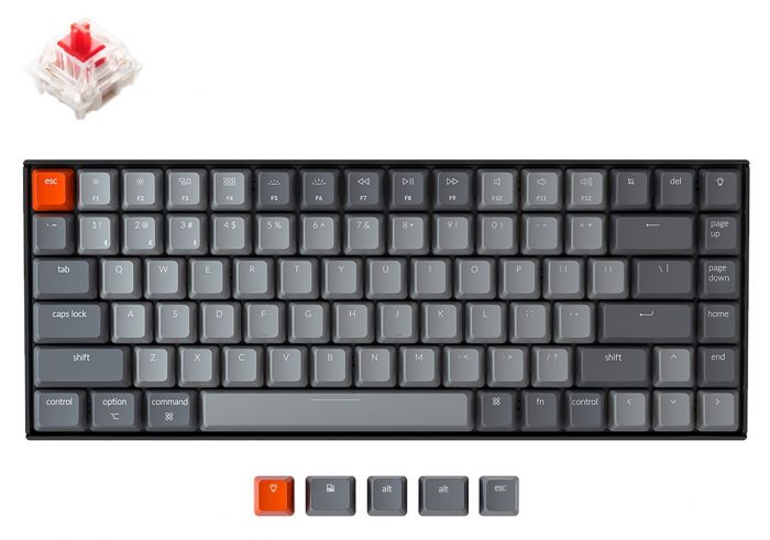 Клавіатура Keychron K2 84 Key Gateron Hot-Swap White LED Red