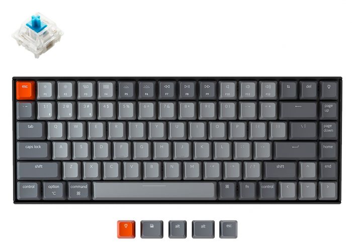 Клавіатура Keychron K2 84 Key Gateron Hot-Swap White LED Blue