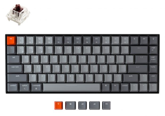 Клавіатура Keychron K2 84 Key Gateron Hot-Swap White LED Brown