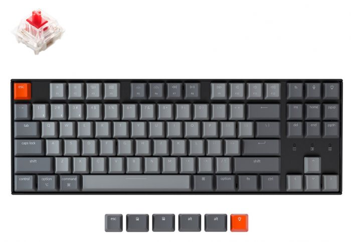 Клавіатура Keychron K8 87 Key Gateron White LED Red