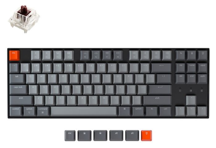 Клавіатура Keychron K8 87 Key Gateron White LED Brown